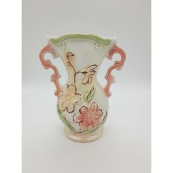 Made in Brazil Ceramic  Pottery lustreware lusterware vintage vase 8" - Picture 1 of 10